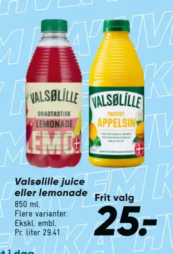 Bilka Valsølille juice eller lemonade tilbud