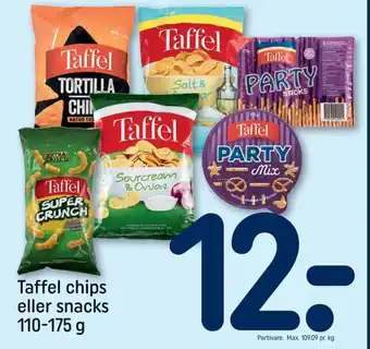 REMA 1000 Taffel chips eller snacks tilbud