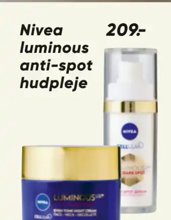 Bilka Nivea luminous anti-spot hudpleje tilbud