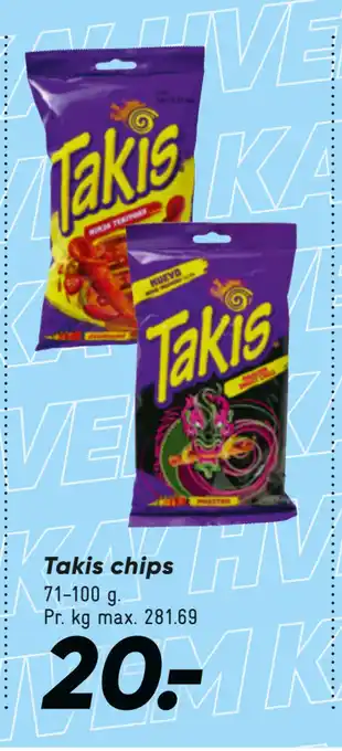 Bilka Takis chips tilbud