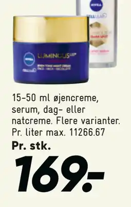 Bilka 15-50 ml øjencreme, serum, dag- eller natcreme tilbud