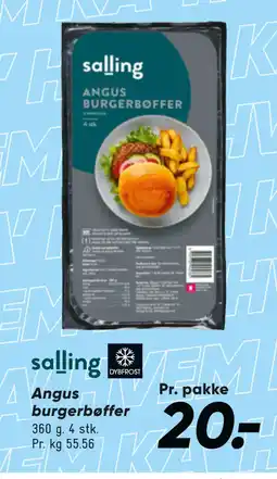 Bilka Angus burgerbøffer tilbud