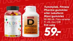 Bilka Yummylab, Fitness Pharma gummies eller Lekaform Maxi/gummies tilbud