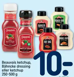 REMA 1000 Beauvais ketchup, Bähncke dressing eller ketchup tilbud