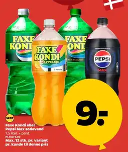 Netto Faxe Kondi eller Pepsi Max sodavand tilbud