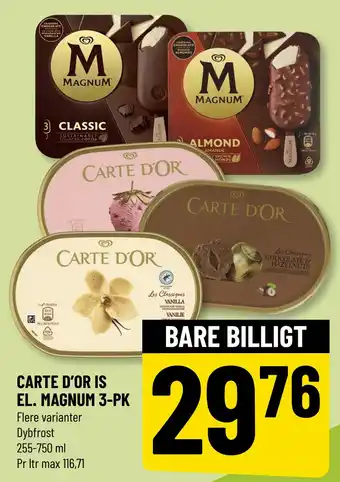 Løvbjerg CARTE D’OR IS EL. MAGNUM 3-PK tilbud