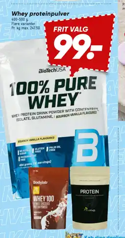 Bilka Whey proteinpulver tilbud