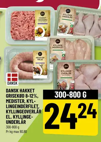 Løvbjerg DANSK HAKKET GRISEKØD 8-12%, MEDISTER, KYLLINGEINDERFILET, KYLLINGEOVERLÅR EL. KYLLINGEUNDERLÅR tilbud