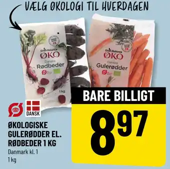 Løvbjerg ØKOLOGISKE GULERØDDER EL. RØDBEDER 1 KG tilbud