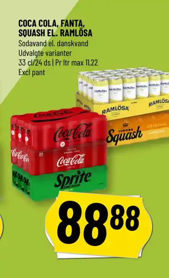 Løvbjerg COCA COLA, FANTA, SQUASH EL. RAMLÖSA tilbud