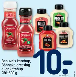 REMA 1000 Beauvais ketchup, Bähncke dressing eller ketchup 250-500 g tilbud