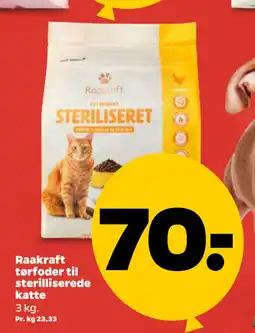 Netto Raakraft tørfoder til sterilliserede katte tilbud