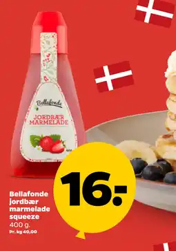 Netto Bellafonde jordbær marmelade squeeze tilbud