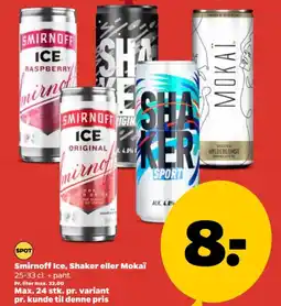 Netto Smirnoff Ice, Shaker eller Mokaï tilbud