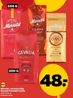 Netto Merrild, Lavazza eller Gevalia formalet kaffe tilbud