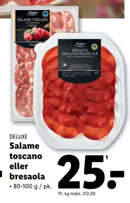 Lidl Salame toscano eller bresaola tilbud