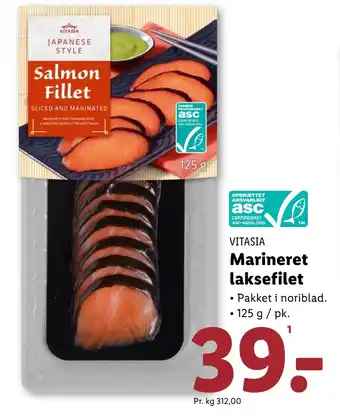 Lidl Marineret laksefilet tilbud