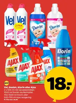 Netto Vel, Dunlet, Klorin eller Ajax tilbud