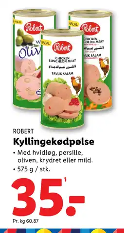 Lidl Kyllingekødpølse tilbud