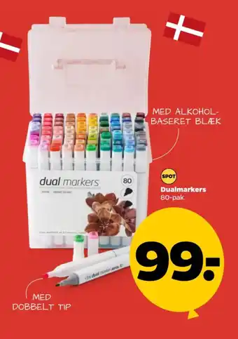 Netto Dualmarkers 80-pak. tilbud