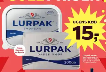 SuperBrugsen Lurpak smør eller smørbar tilbud