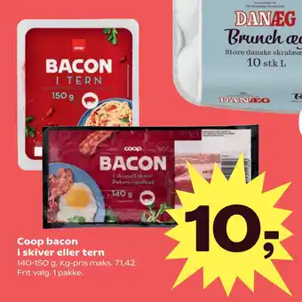 SuperBrugsen Coop bacon i skiver eller tern tilbud