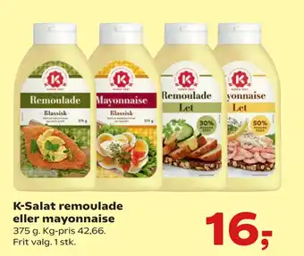 SuperBrugsen K-Salat remoulade eller mayonnaise tilbud