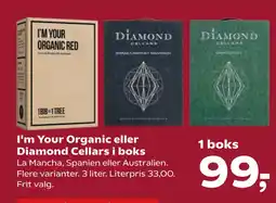 SuperBrugsen I'm Your Organic eller Diamond Cellars i boks tilbud