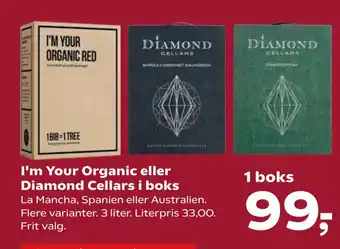 SuperBrugsen I'm Your Organic eller Diamond Cellars i boks tilbud