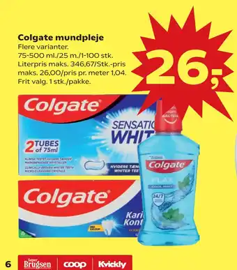 SuperBrugsen Colgate mundpleje tilbud