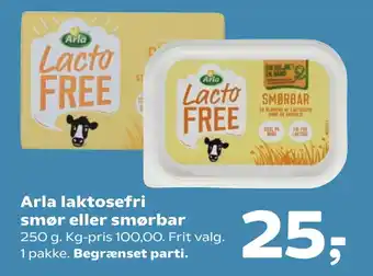 SuperBrugsen Arla laktosefri smør eller smørbar tilbud