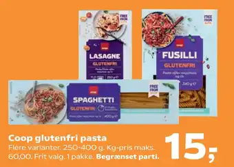 SuperBrugsen Coop glutenfri pasta tilbud