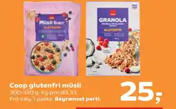 SuperBrugsen Coop glutenfri müsli tilbud