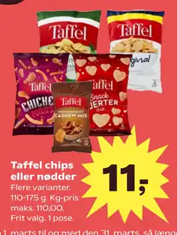 SuperBrugsen Taffel chips eller nødder tilbud