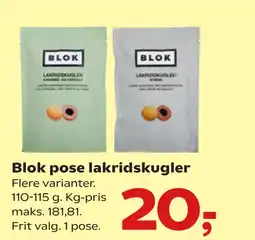 SuperBrugsen Blok pose lakridskugler tilbud