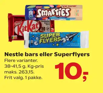 SuperBrugsen Nestle bars eller Superflyers tilbud