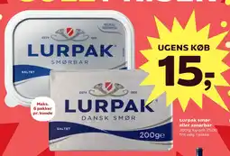 Kvickly Lurpak smør eller smørbar tilbud