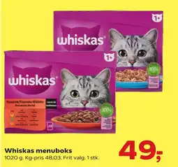 SuperBrugsen Whiskas menuboks tilbud