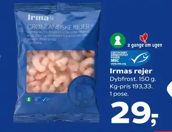 SuperBrugsen Irmas rejer tilbud