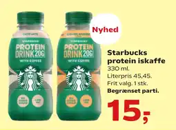 SuperBrugsen Starbucks protein iskaffe tilbud