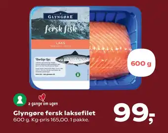 Kvickly Glyngøre fersk laksefilet tilbud