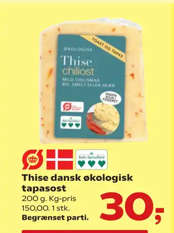 Kvickly Thise dansk økologisk tapasost tilbud