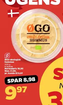 Netto ØGO økologisk hummus tilbud