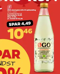 Netto ØGO økologisk drik til opblanding tilbud