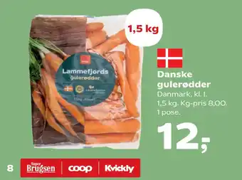 Kvickly Danske gulerødder tilbud