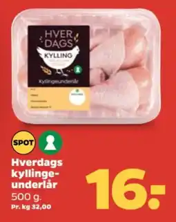 Netto Hverdags kyllinge- underlår tilbud