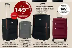 Kvickly Softcase kuffert med 2 eller 4 hjul tilbud