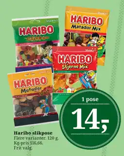 Dagli'Brugsen Haribo slikpose tilbud