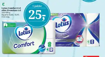 Dagli'Brugsen Lotus Comfort 8 rl eller Premium 4 rl tilbud