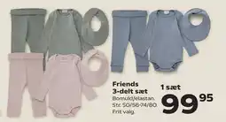 Kvickly Friends 3-delt sæt tilbud